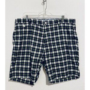 Polo Ralph Lauren Shorts Mens 38 Green Blue Plaid Chinos Classic Preppy Nautical